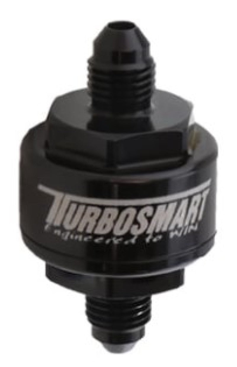 Turbosmart Billet Turbo Oil Feed Filter w/ 44 Micron Pleated Disc AN-3 Male Inlet - Black - Boost Factory