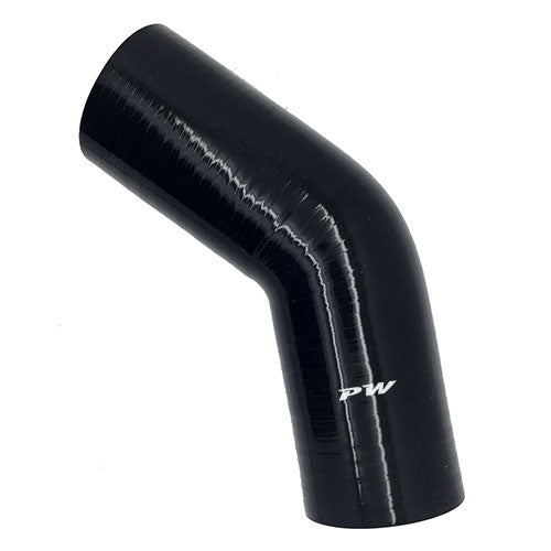 Performance World - 110427 45 Degree 2.75" ID Silicone Black Hose Coupler