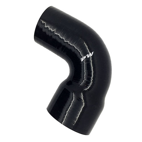Performance World - 119253 2.50" to 3.00" 90 Degree Silicone Black Transition Hose