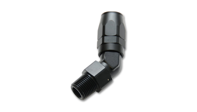 Vibrant -10AN Male NPT 45Degree Hose End Fitting - 3/8 NPT - Boost Factory