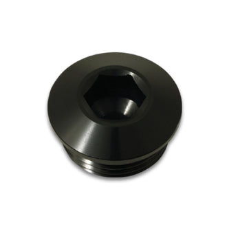 Vibrant Aluminum -3AN ORB Low Profile Port Plug - Anodized Black - Boost Factory