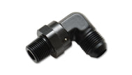 Vibrant -4AN to 1/4in NPT Male Swivel 90 Degree Adapter Fitting - Boost Factory