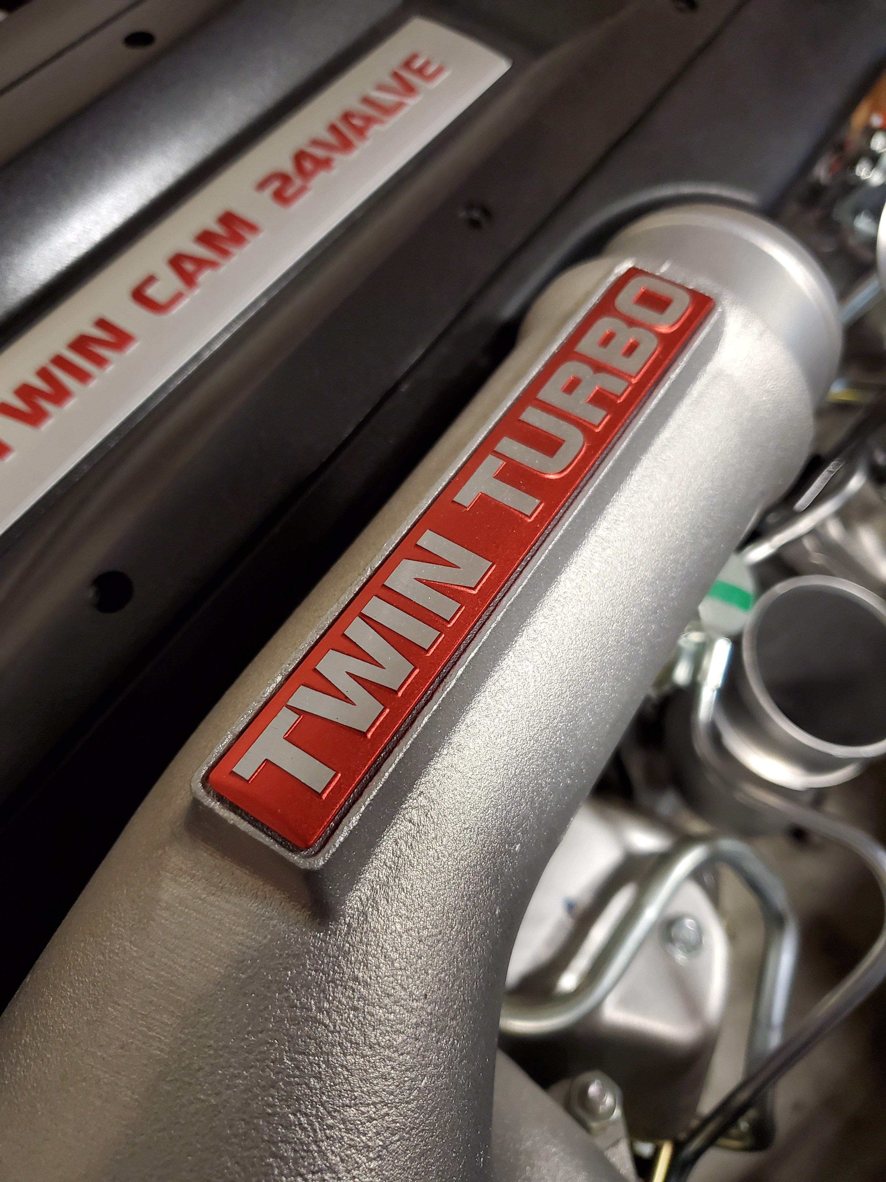 Genuine Nissan RB26DETT Twin Turbo Merge Pipe Decal Emblem 13291-05U10 - Boost Factory