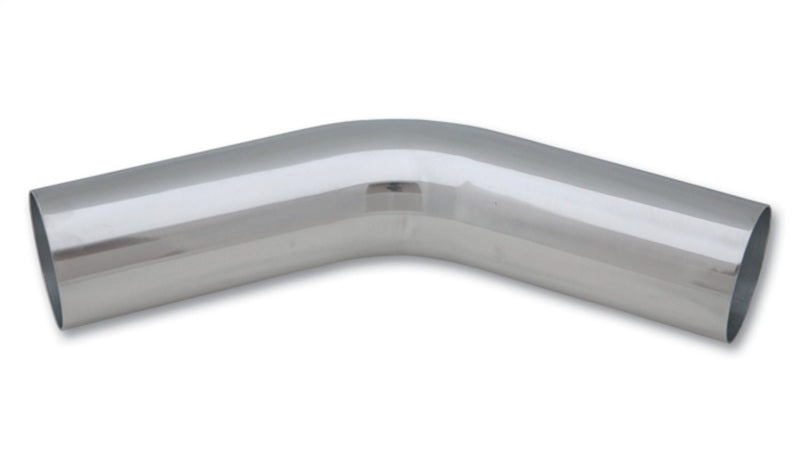 Vibrant 3.5in O.D. Universal Aluminum Tubing (45 degree bend) - Polished - Boost Factory