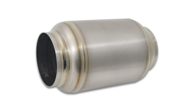 Vibrant Titanium Muffler w/Natural Tip 4in. Inlet / 4in. Outlet / 5.875in Dia - Boost Factory