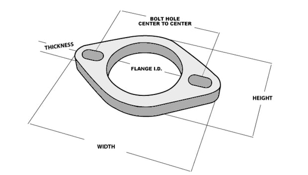 Vibrant 2-Bolt T304 SS Exhaust Flanges (2.5in I.D.) - 5 Flange Bulk Pack - Boost Factory