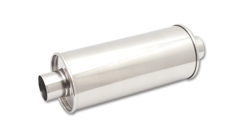 Vibrant StreetPower Round Muff 5in x 9in x 14in long body 2.5in in I.D. x 2.5in out Center-Center - Boost Factory