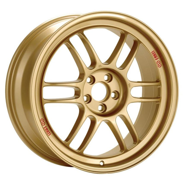 Enkei RPF1 17x8 5x114.3 45mm Offset 73mm Bore Gold Wheel 05-07 STI/06-10 Civic Si - Boost Factory