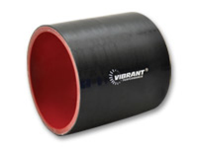Vibrant 4.25in I.D. x 3in Long Gloss Black Silicone Hose Coupling - Boost Factory