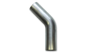Vibrant 2.375in OD T304 SS 45 Deg Mandrel Bend 6in Leg Length