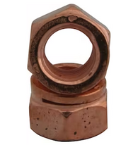 M10 x 1.25mm Metric Nut, Copper Slotted Nut.