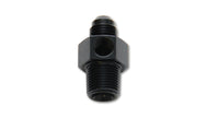 Vibrant -6AN Male to 3/8in NPT Male Union Adapter Fitting w/ 1/8in NPT Port