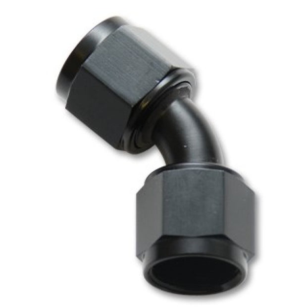 Vibrant -20AN X -20AN Female Flare Swivel 45 Deg Fitting (AN To AN) -Anodized Black Only