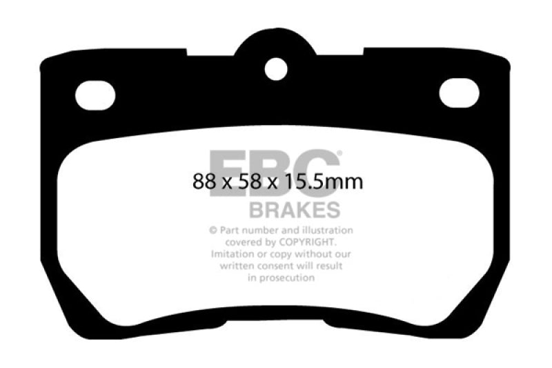 EBC 06-07 Lexus GS300 3.0 Ultimax2 Rear Brake Pads - Boost Factory
