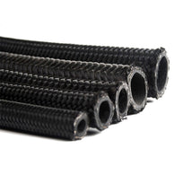 500012 -12AN Braided Black Nylon/Stainless Steel Hose. Sold/ft.