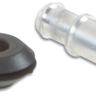 Vibrant 10mm (2/5in) O.D. Aluminum Vacuum Hose Fitting (includes Rubber Grommet) - Boost Factory