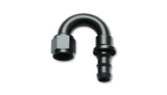 Vibrant -6AN Push-On 180 Deg Hose End Fitting - Aluminum - 22806