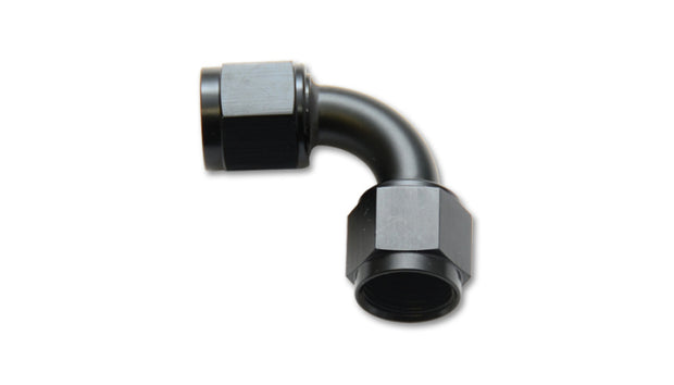 Vibrant -6AN Female 90 Degree Union Adapter (AN to AN) - Anodized Black Only - Boost Factory