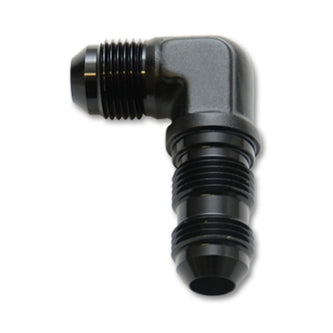 Vibrant -3AN Bulkhead Adapter 90 Degree Elbow Fitting - Anodized Black Only - Boost Factory