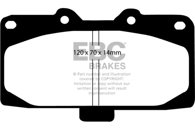 EBC 89-95 Nissan Skyline (R32) 2.6 Twin Turbo GT-R Redstuff Front Brake Pads - Boost Factory