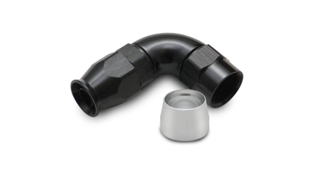 Vibrant Aluminum 90 Deg One Piece Hose End Fitting for PTFE Lined Hose -8AN Size - 28908 - Boost Factory