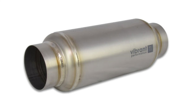 Vibrant Titanium Resonator 2.5in. Inlet / 2.5in. Outlet x 12in. Long - Boost Factory