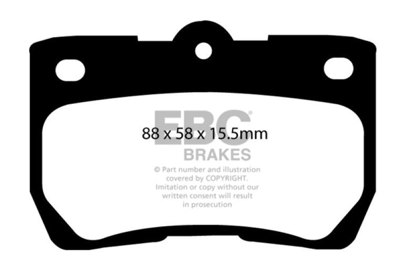 EBC 06-07 Lexus GS300 3.0 Ultimax2 Rear Brake Pads - Boost Factory