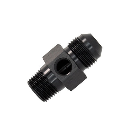 8020806 -8AN to 3/8" NPT Fuel Pressure Adapter with 1/8" NPT takeoff