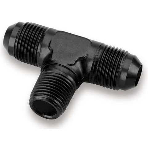 825080806 -8AN to 3/8" NPT Tee on side