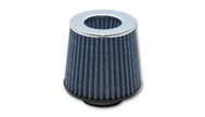 Vibrant Open Funnel Perf Air Filter (5in Cone O.D. x 5in Tall x 3in inlet I.D.) - Chrome Filter Cap - Boost Factory