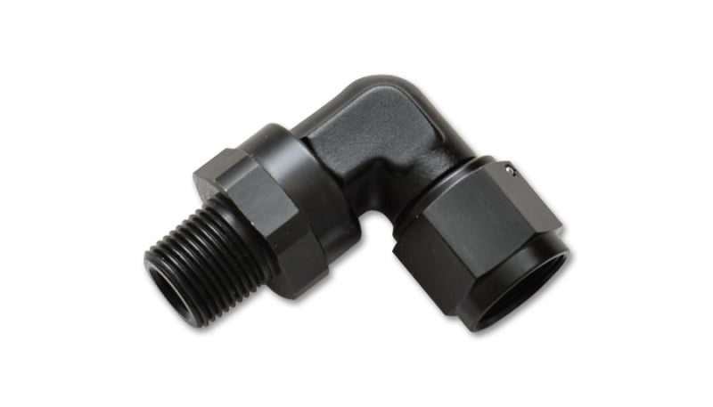 Vibrant -8AN to 3/8in NPT Female Swivel 90 Degree Adapter Fitting