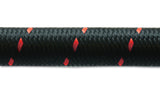 Vibrant -4 AN Two-Tone Black/Red Nylon Braided Flex Hose (20 foot roll)