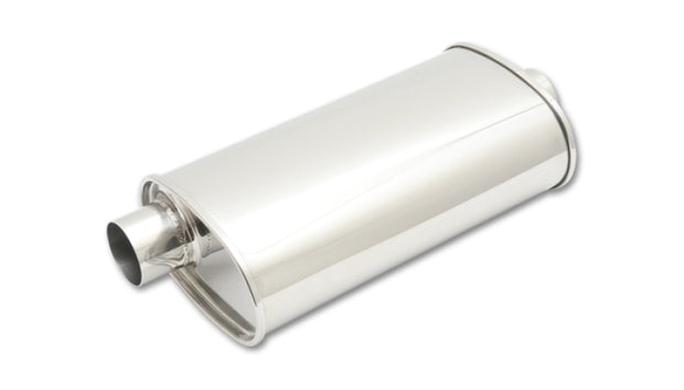 Vibrant StreetPower Oval Muffler 3.50in Inlet/Outlet (Offset-Center) - Boost Factory