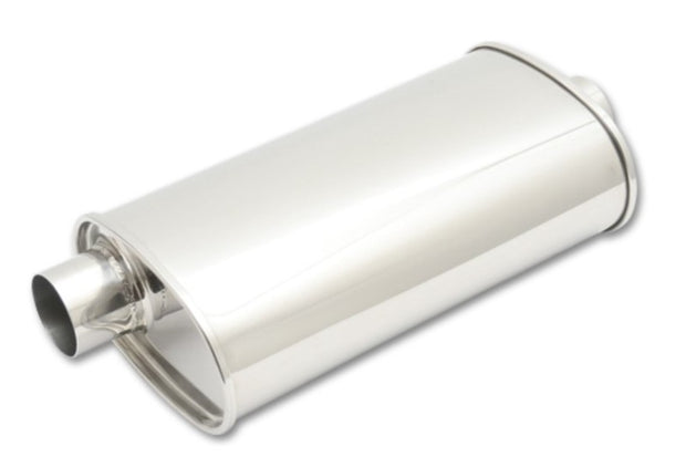 Vibrant StreetPower Oval Muffler 3.50in Inlet/Outlet (Offset-Center) - Boost Factory