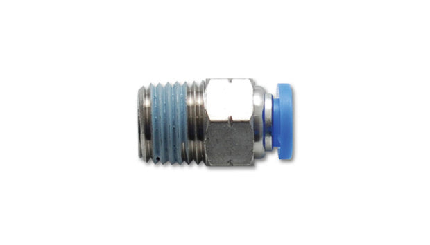 Vibrant Male Straight Pneumatic Vacuum Fitting 1/8in NPT Thread for use with 3/8in 9.5mm OD tubing - Boost Factory