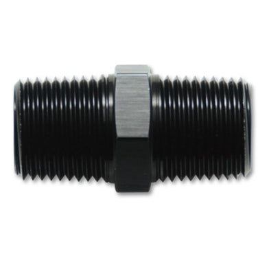 Vibrant 1/8in NPT x 1/8in NPT Straight Union Pipe Adapter Fitting - Aluminum - 10370