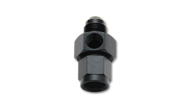 Vibrant -4AN Male to -4AN Female Union Adapter Fitting w/ 1/8in NPT Port - 16484