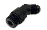 Vibrant -10AN Male to Male -8AN Straight Cut 45 Degree Adapter Fitting - Anodized Black