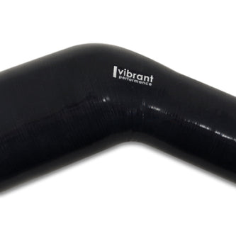 Vibrant 1.75in ID x 2in ID Gloss Black Silicone 45 Degree Transition Elbow - Boost Factory