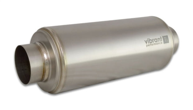 Vibrant Titanium Resonator 3in. Inlet / 3in. Outlet x 16in. Long - Boost Factory