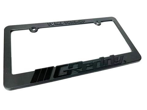 GReddy Total Tune Up License Plate Frame - Black Out