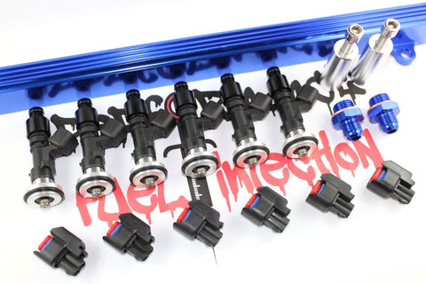 Performance Fuel Injection RB25DET 1000cc Injector Kit Incl. Rail, pigtails - Boost Factory