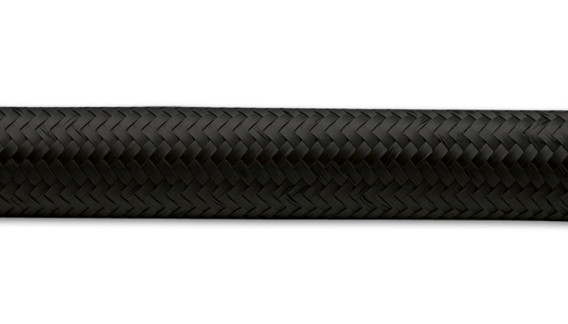 Vibrant -16 AN Black Nylon Braided Flex Hose .89in ID (50 foot roll) - 12003