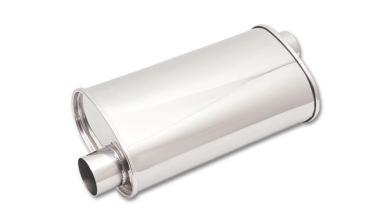 Vibrant StreetPower Oval Muff 5in x 9in x 15in long body 3in inlet I.D. x 3in outlet Offset-Offset - Boost Factory