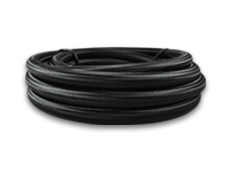 Vibrant -6 AN Black Nylon Braided Flex Hose (2 foot roll) - 11956 - Boost Factory