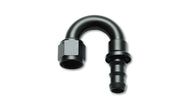 Vibrant -6AN Push-On 180 Deg Hose End Fitting - Aluminum - 22806