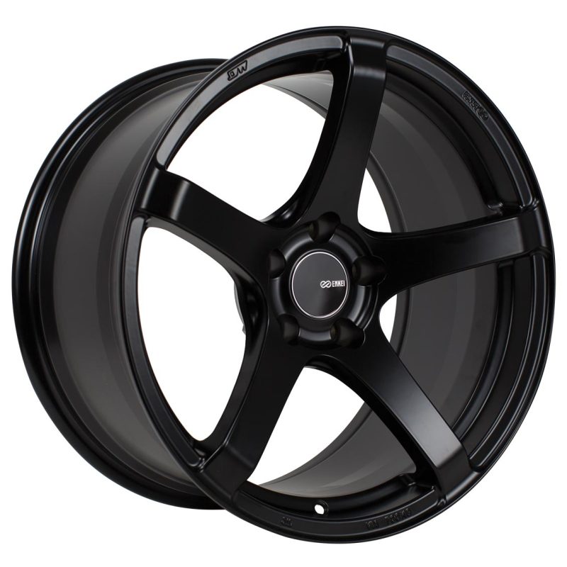 Enkei Kojin 17x8 40mm Offset 5x114.3 Bolt Pattern 72.6mm Bore Dia Matte Black Wheel - Boost Factory