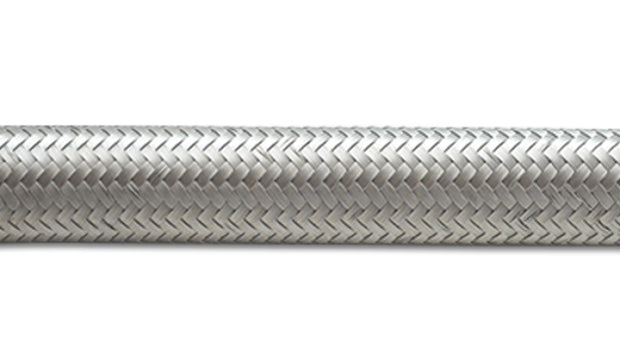 Vibrant -6 AN SS Braided Flex Hose (2 foot roll) - Boost Factory