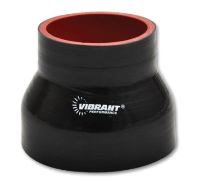 Vibrant 4 Ply Reducer Couper 3.5in ID x 3.75in ID x 3.0in Long - Black - Boost Factory