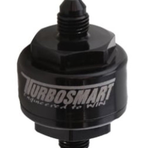Turbosmart Billet Turbo Oil Feed Filter w/44 Micron Pleated Disc -4AN Male Inlet - Black - TS-0804-1002